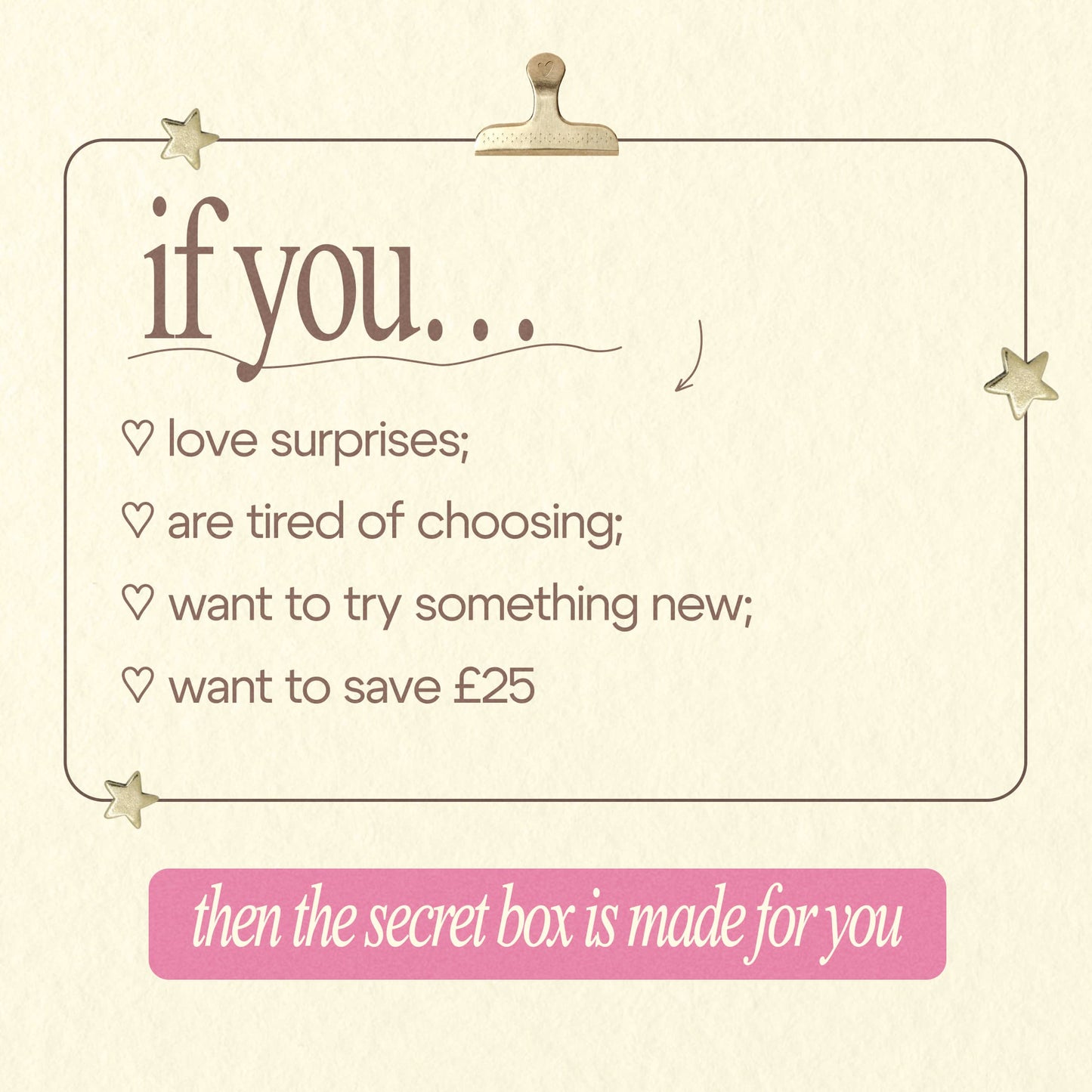 SECRET BOX: PRESCRIPTION